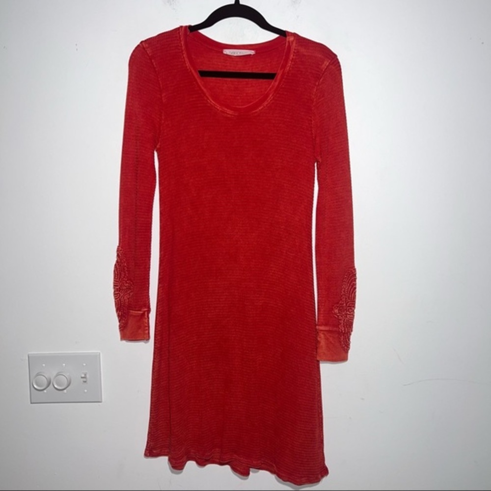Americanable Waffle Shirt Dress